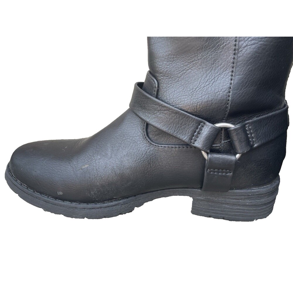8.5 M BORN B.O.C. CHESNEY BLACK TALL BOOTS WOMENS - Picture 3 of 13
